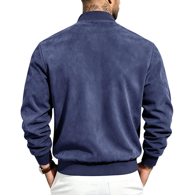 Blouson aviateur homme zippé à col rond – CLEVI Paris