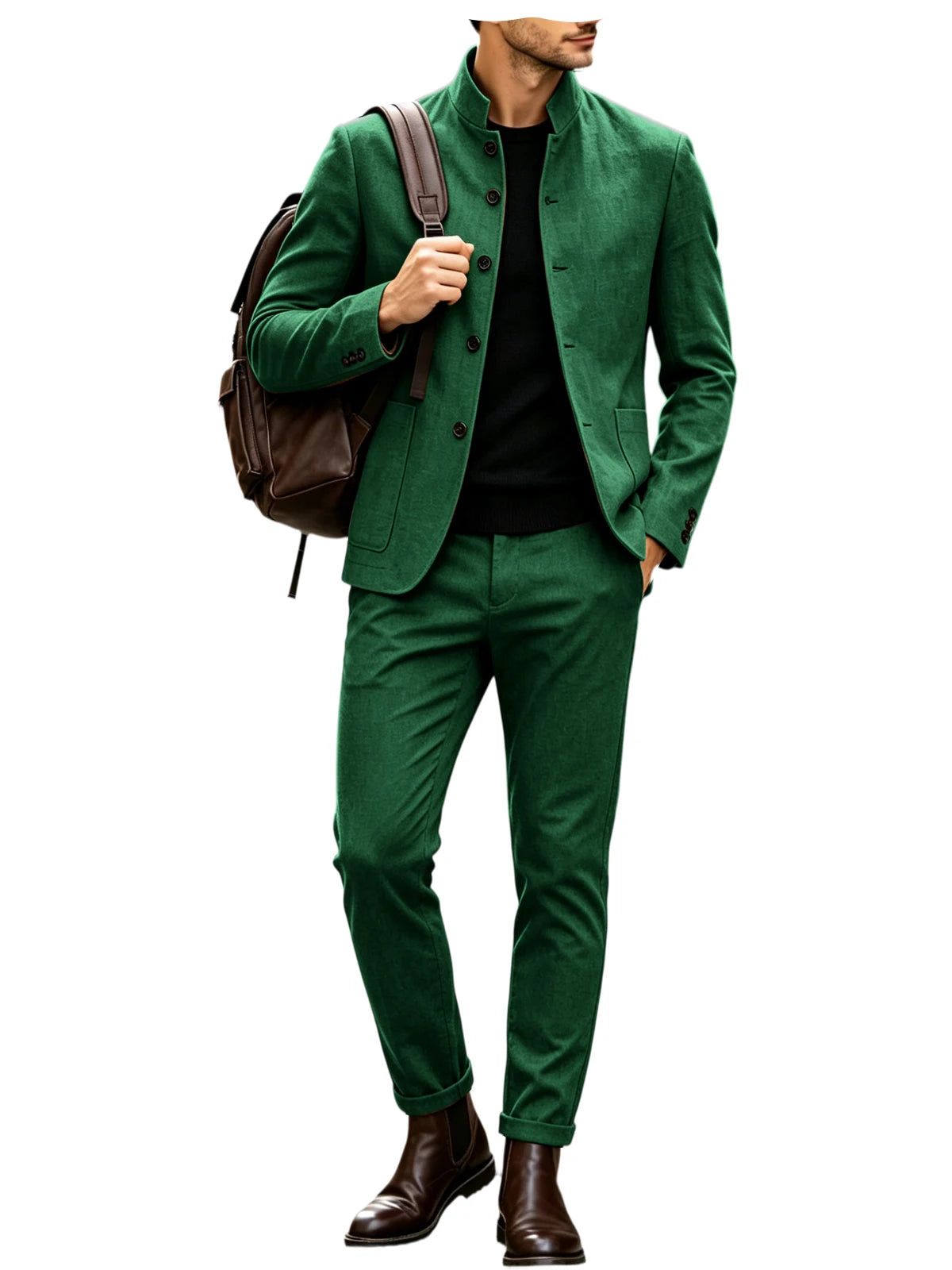 Costume homme 2 pièces col montant – CLEVI Paris