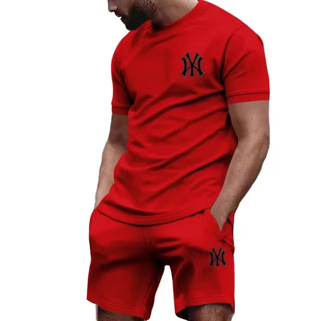Ensemble 2 Pièces Homme T-shirt + Short Sport Été 2026 Running & Fitness – 12 Coloris, S à 4XL – CLEVI Paris