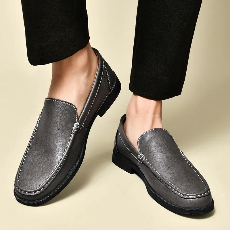 Mocassins Cuir Slip-On Homme Élégants – CLEVI Paris