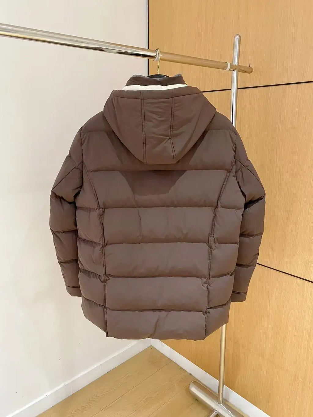 Veste homme à capuche en duvet de canard – CLEVI Paris