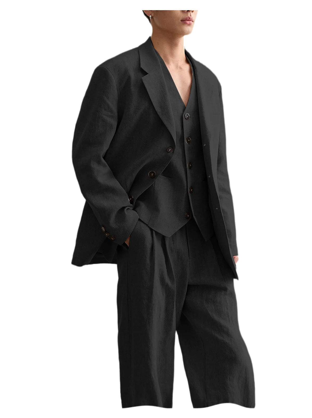 Costume Homme Lin 3 Pièces – CLEVI Paris