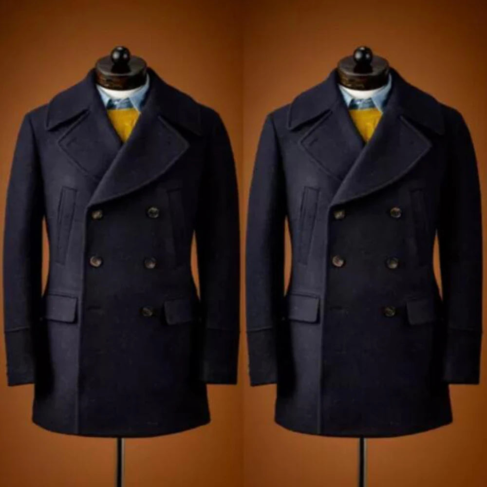 Veste costume homme croisée – Laine – CLEVI Paris
