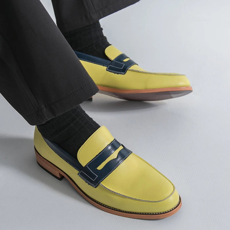 Loafers Cuir Rayé Driving Homme – CLEVI Paris