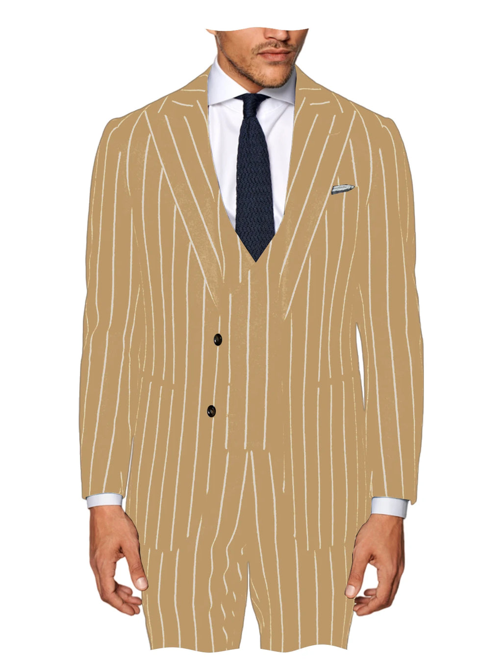 Costume homme 3 pièces à rayures – CLEVI Paris