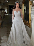 Robe de mariée sirène en tulle, perles et sequins - CLEVI Paris