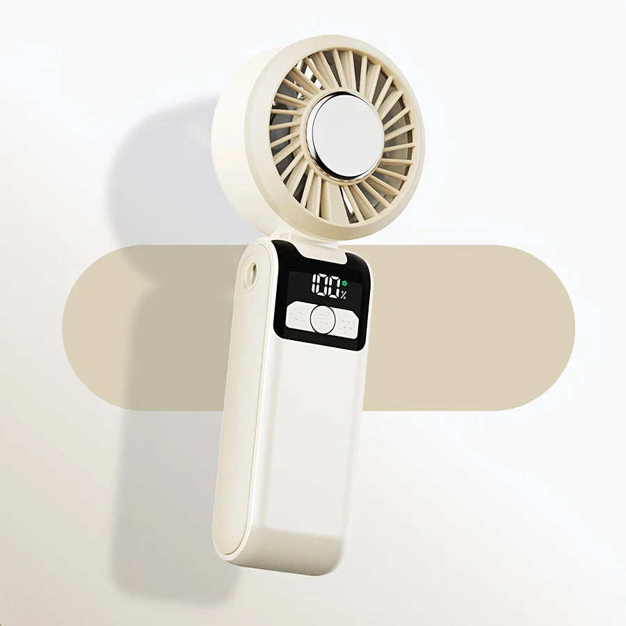 Ventilateur Portable Pliable avec Pack de Glace & Affichage LED – CLEVI Paris