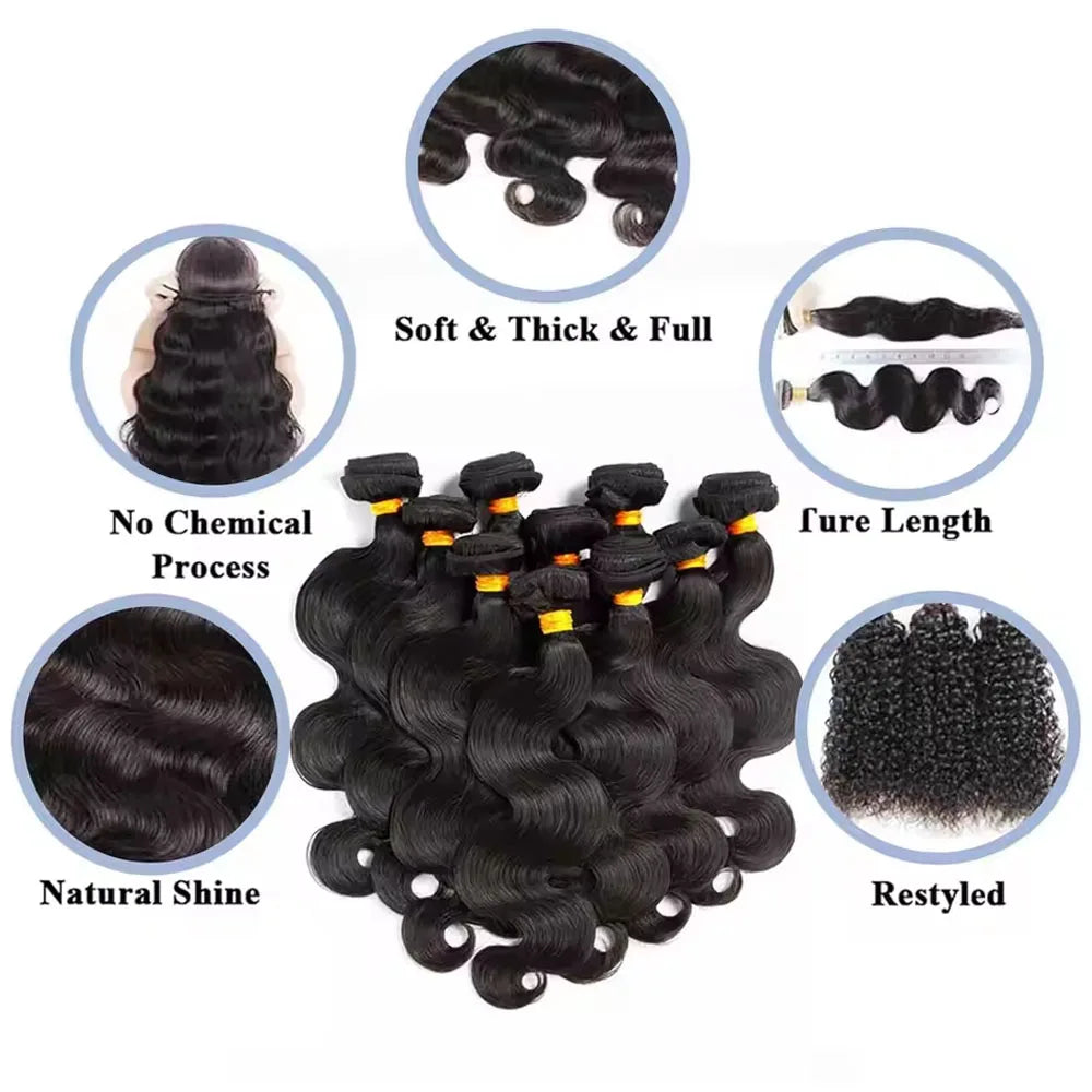 Tissage Cheveux Humains Brésiliens Body Wave Remy – CLEVI Paris