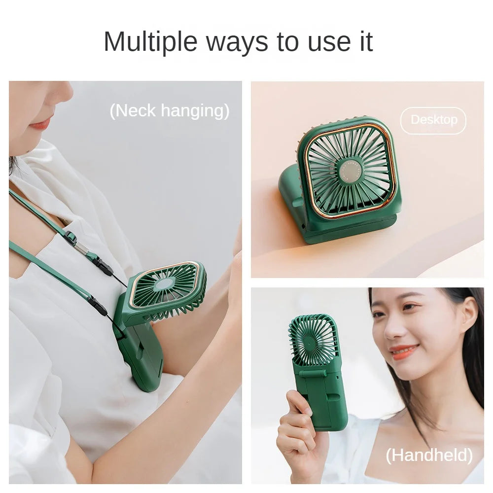 Ventilateur de cou portable rechargeable 3000 mAh – CLEVI Paris