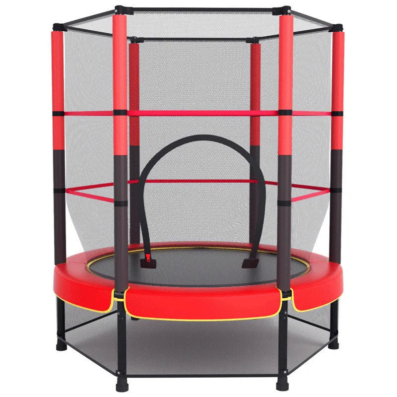 Trampoline rond d’intérieur enfant avec filet – CLEVI Paris