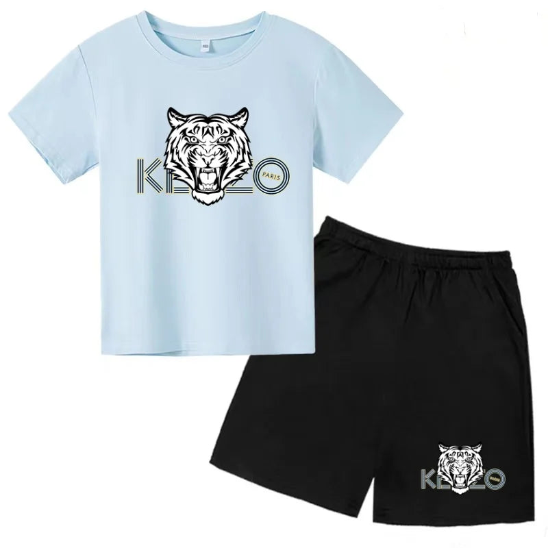 Ensemble enfant T-shirt imprimé et short – CLEVI Paris
