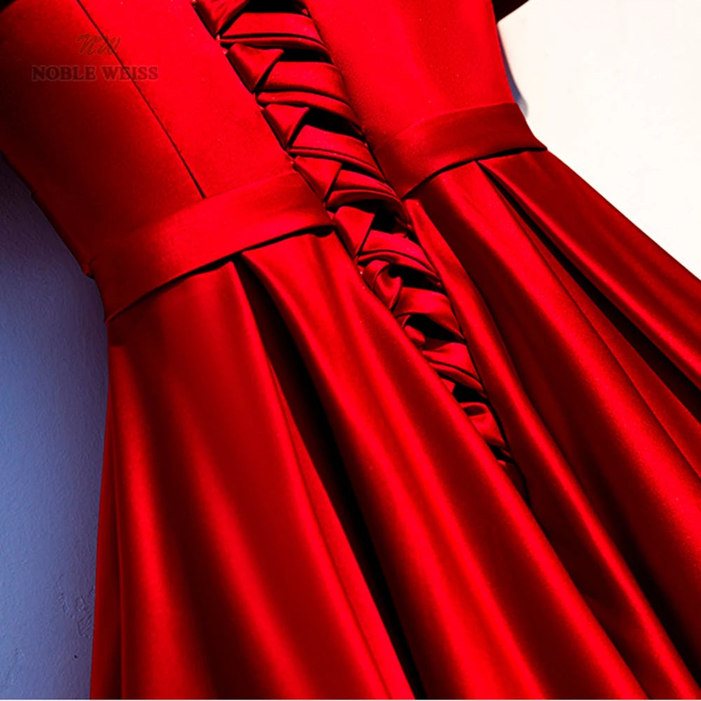 Robe de soirée trapèze col V – CLEVI Paris