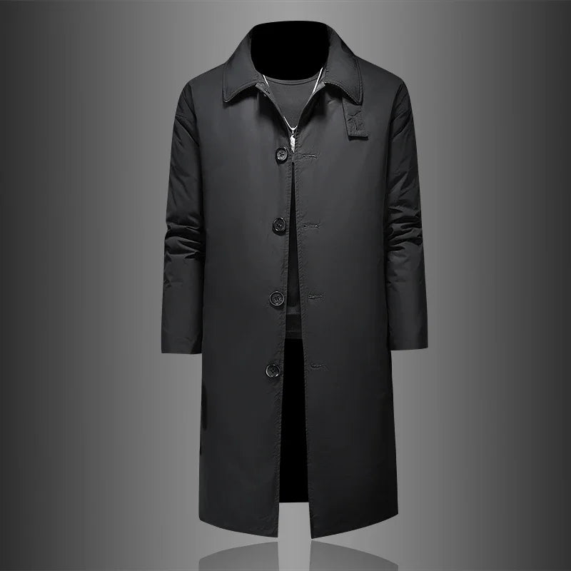 Manteau long homme en duvet de canard – CLEVI Paris