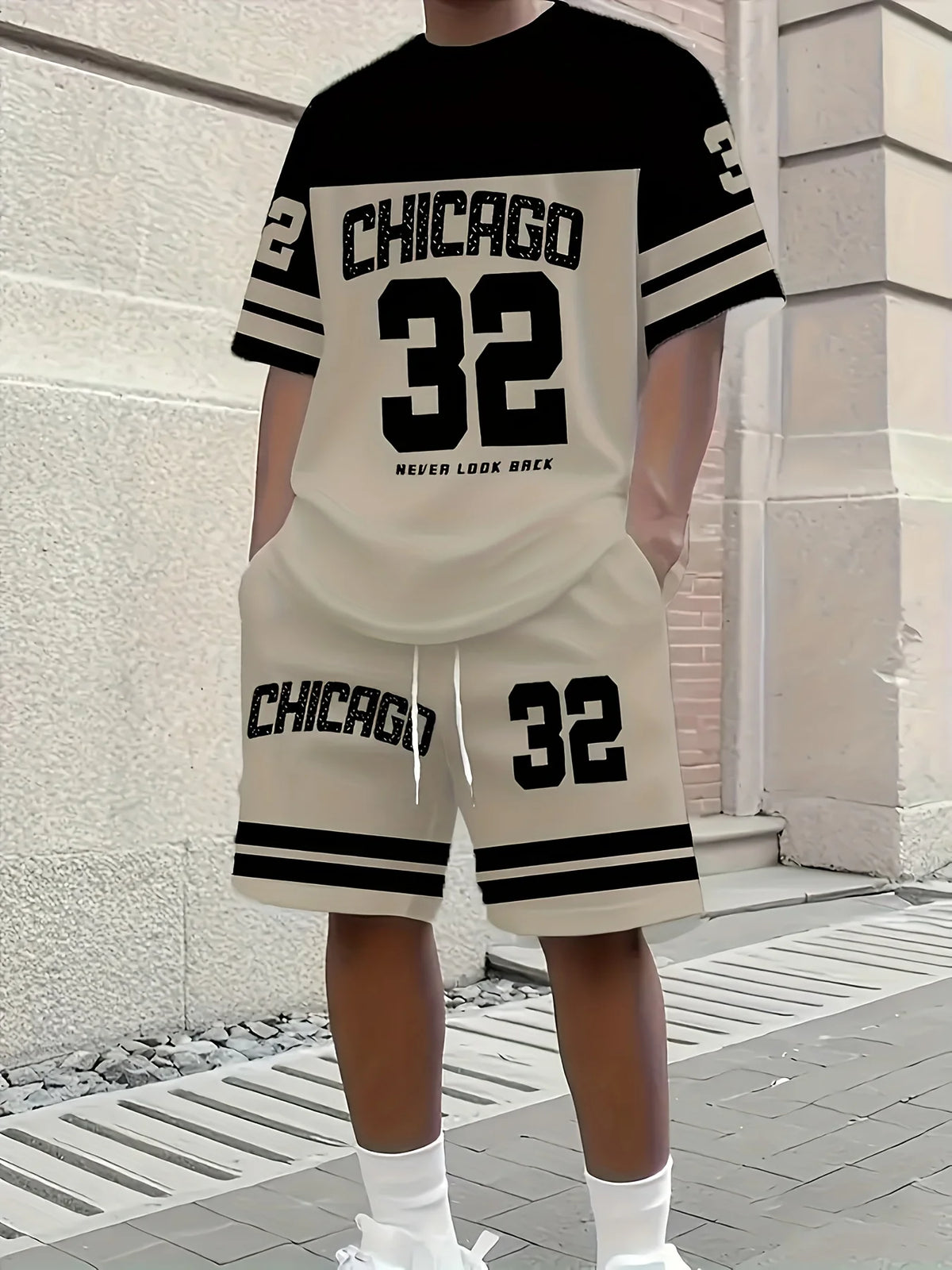Ensemble homme t-shirt col rond et short à cordon – CLEVI Paris
