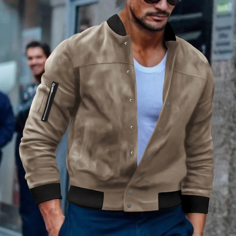 Veste homme boutonnée à col montant – CLEVI Paris