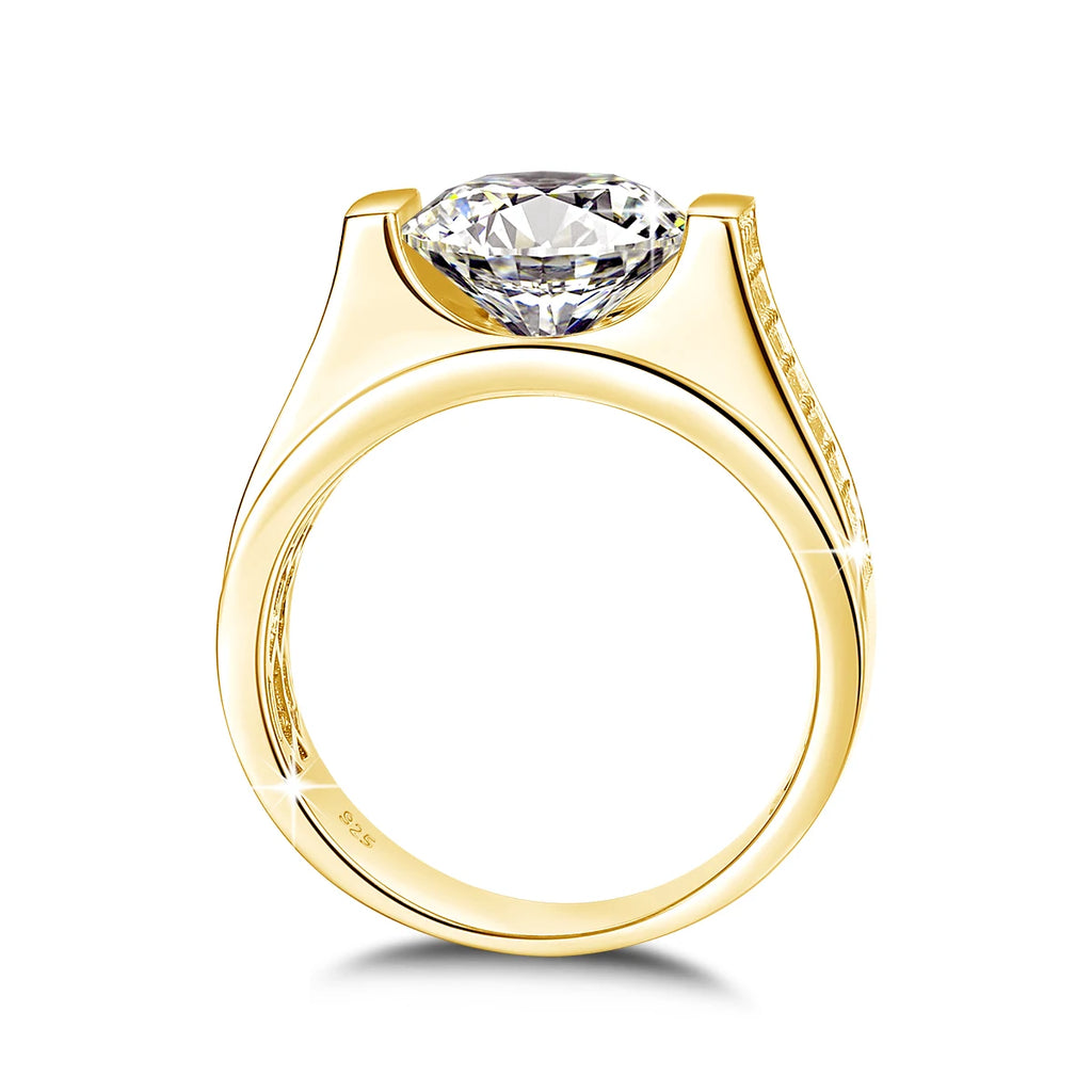 Bague Homme Moissanite 10mm Argent 925 Certifiée – CLEVI Paris