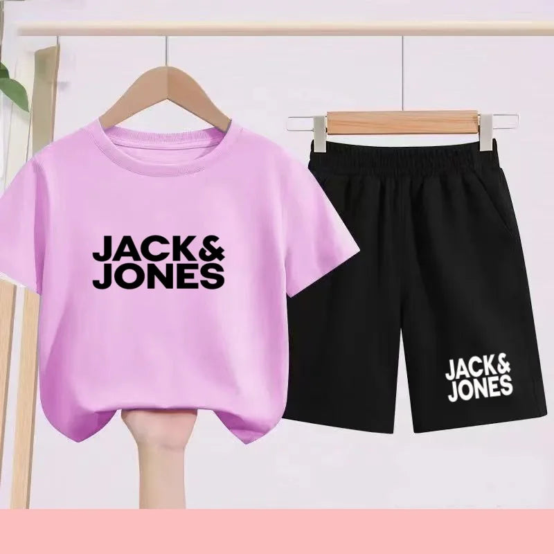 Ensemble enfant imprimé T-shirt et short – CLEVI Paris