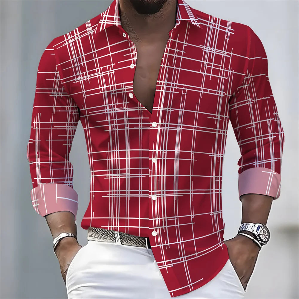 Chemise Homme Rayée à Manches Longues – CLEVI Paris