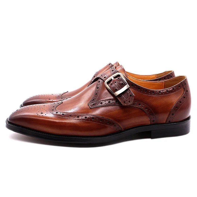 Chaussures homme en cuir à boucle brogue – CLEVI Paris