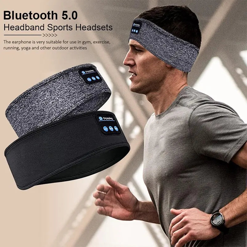 Bandeau Audio Bluetooth 5.0 avec Masque de Sommeil — ANC, Élastique, Sport & Nuit | CLEVI Paris