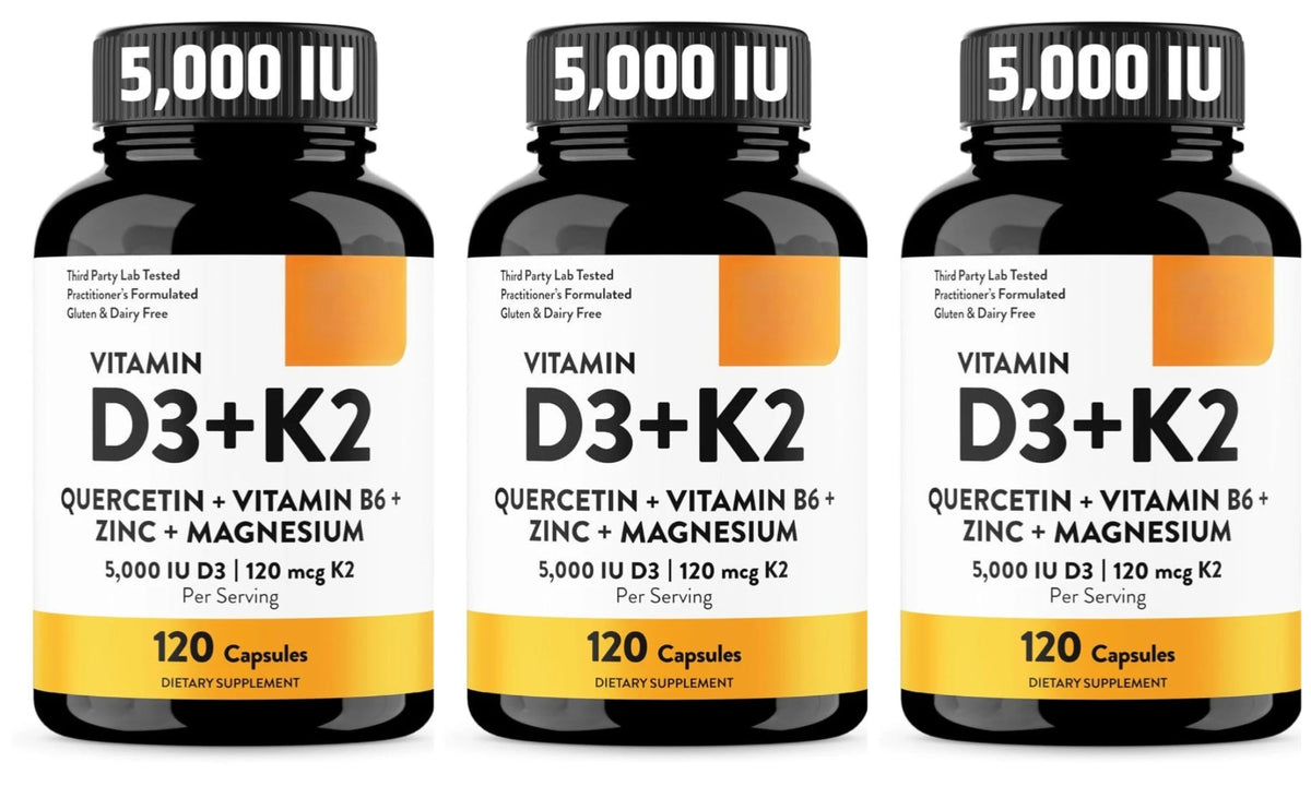 Vitamine D3 K2, flacon de 120 unités – CLEVI Paris