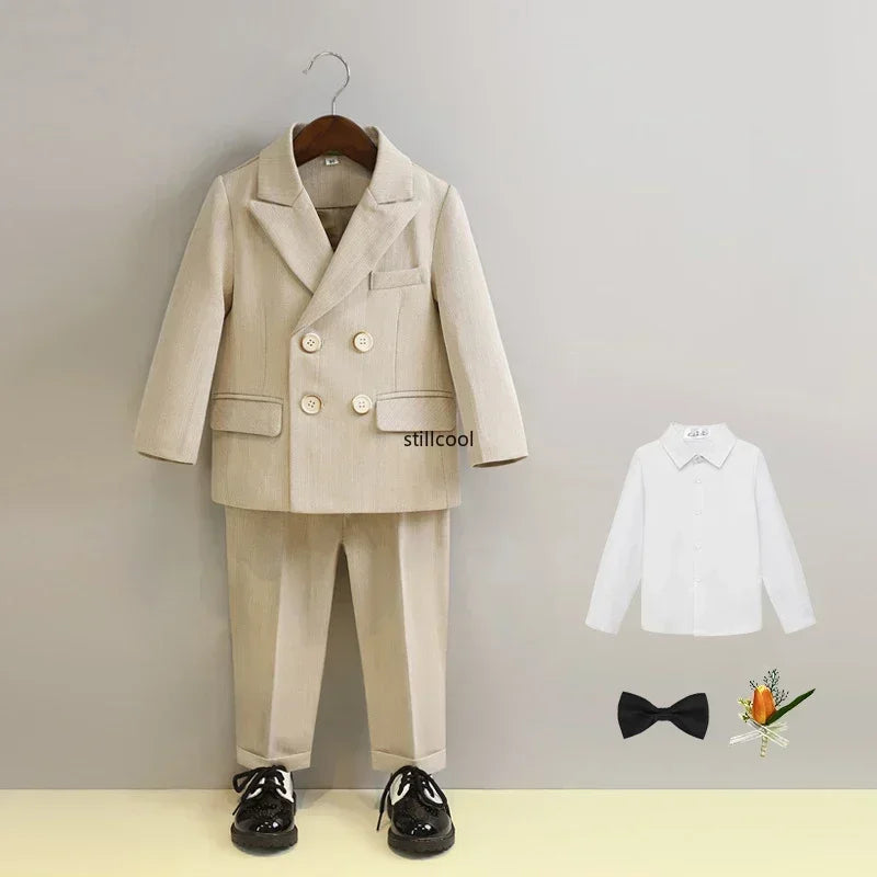 Costume garçon rayé de cérémonie – CLEVI Paris