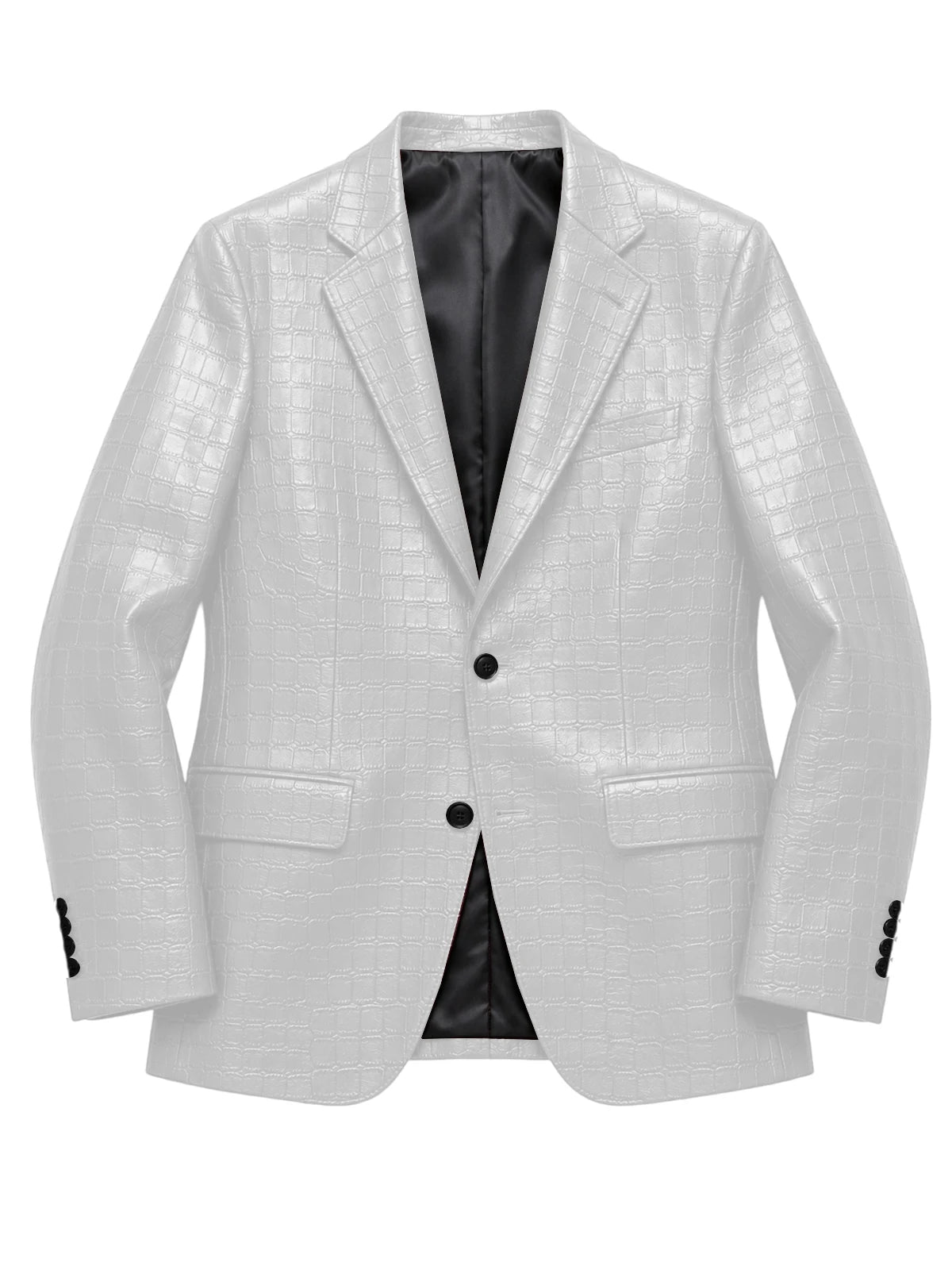 Blazer homme simili cuir crocodile à 2 boutons – CLEVI Paris