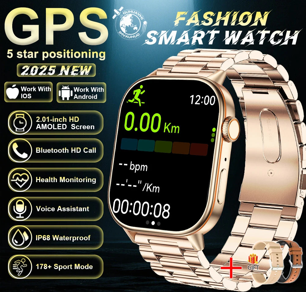 Montre connectée GUHUAVMI AMOLED 2,01 pouces – CLEVI Paris