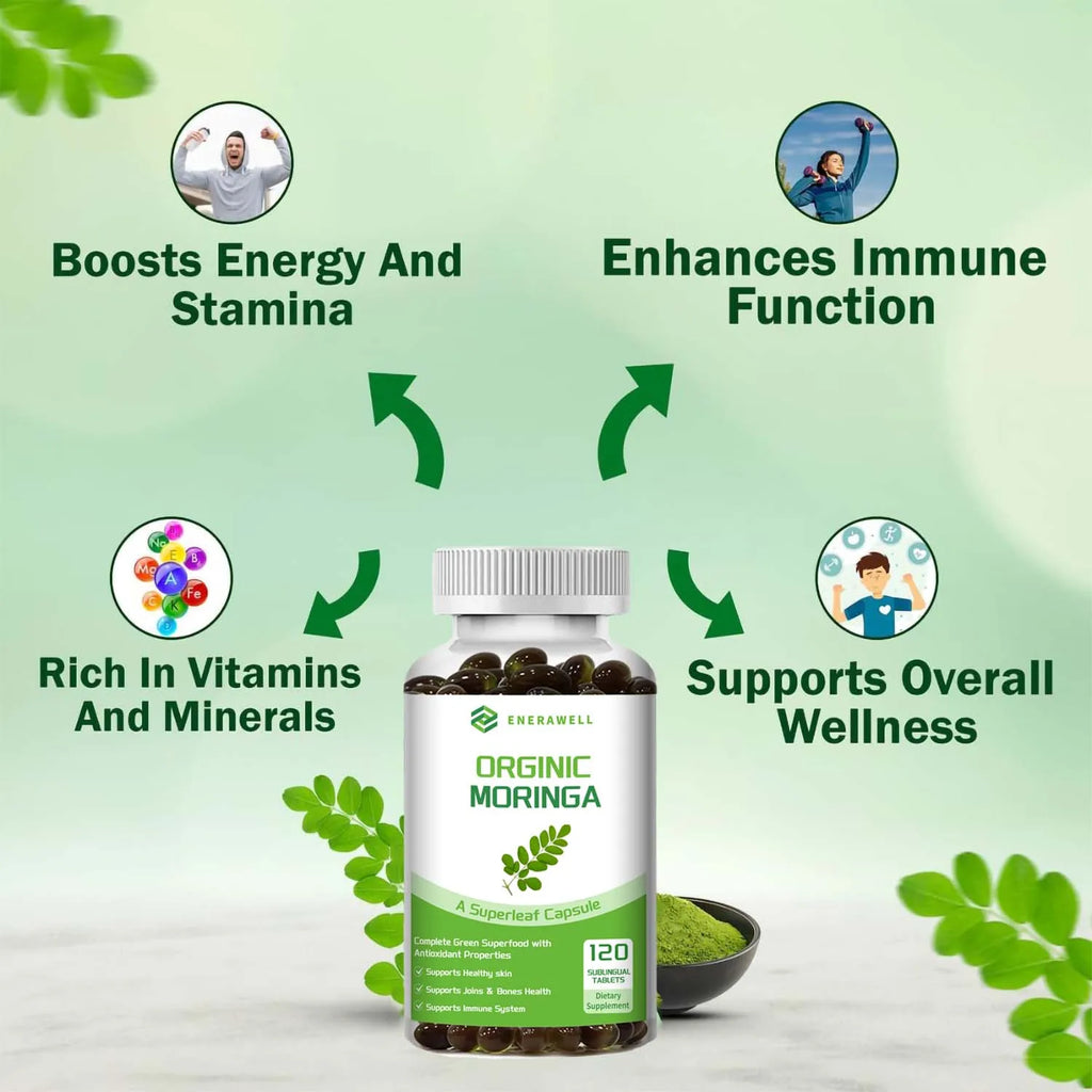 Moringa en gélules molles, 120 unités – CLEVI Paris