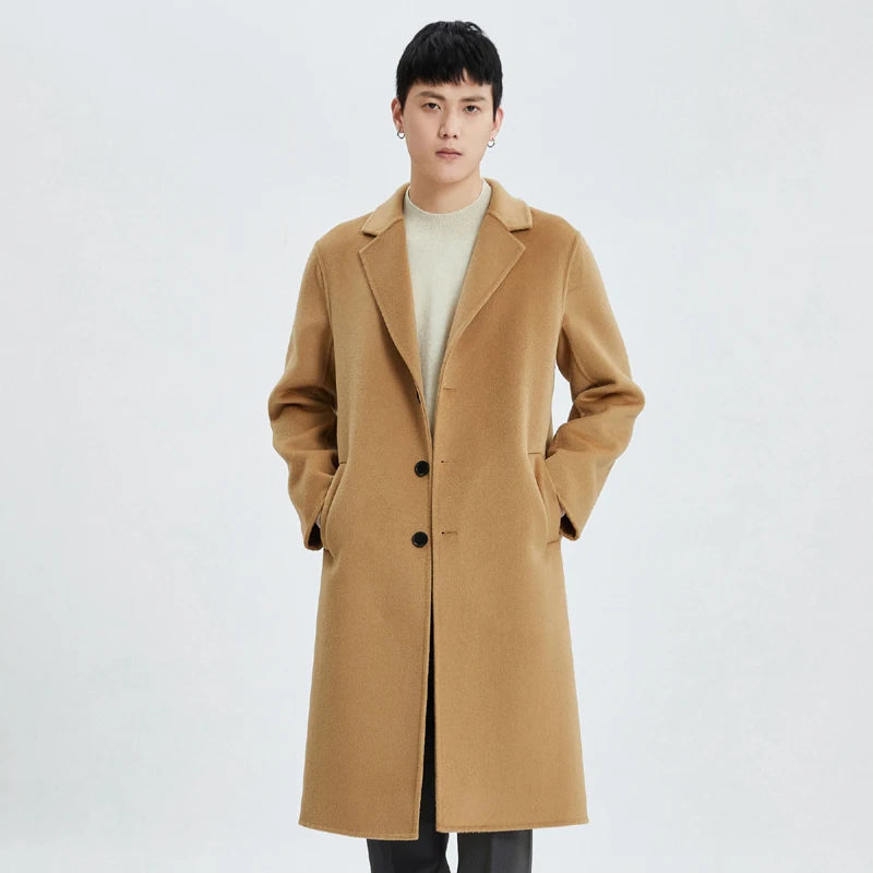 Manteau homme mi-long en laine – CLEVI Paris