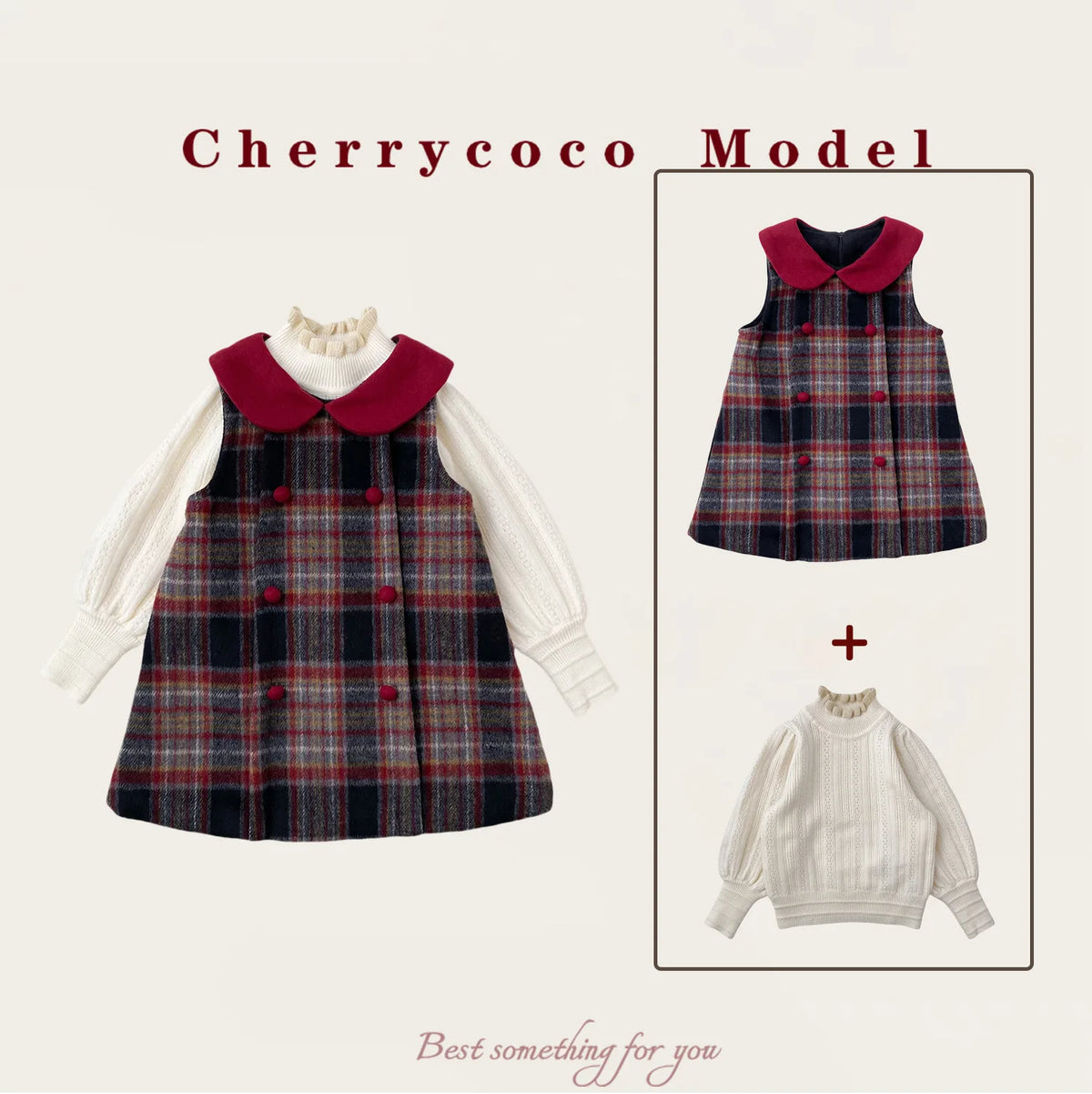 Tenue fille à carreaux pour l’hiver – CLEVI Paris