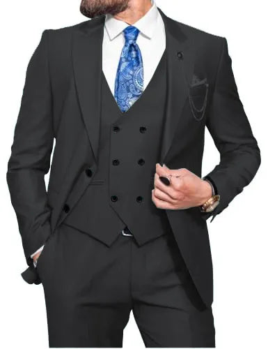 Costume 3 pièces homme coupe ajustée – CLEVI Paris