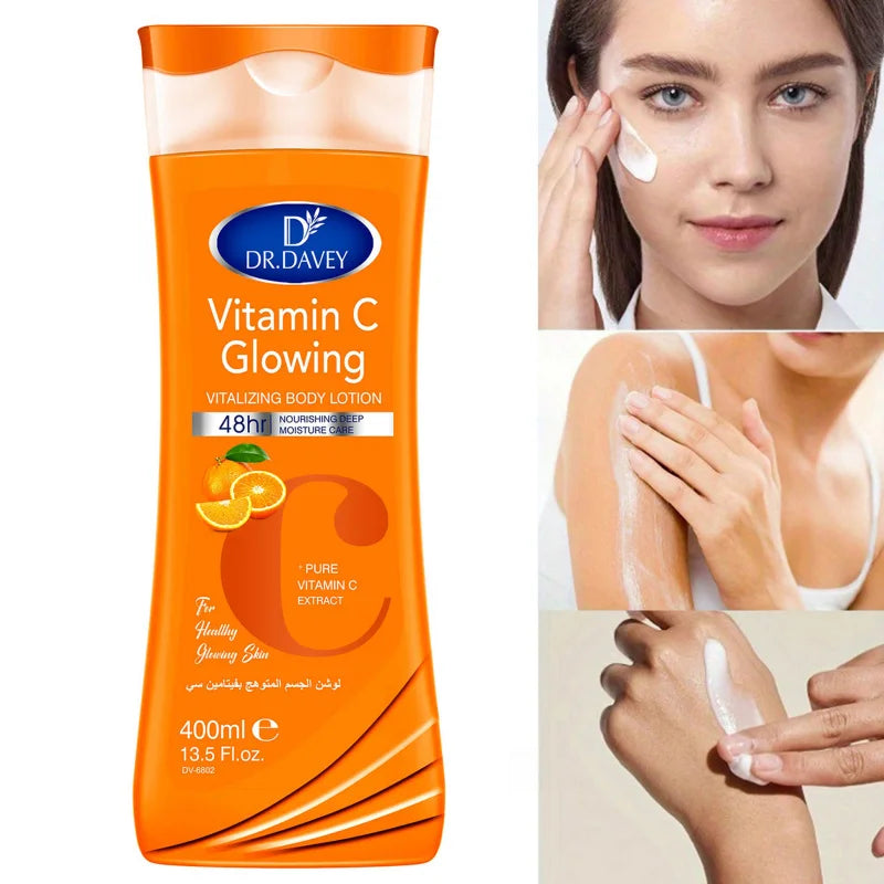 Coffret Soin Vitamine C DR.DAVEY – Lotion Corps, Savon & Huile Corps 735ml – CLEVI Paris