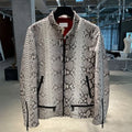 Blouson homme en cuir motif serpent à col montant – CLEVI Paris