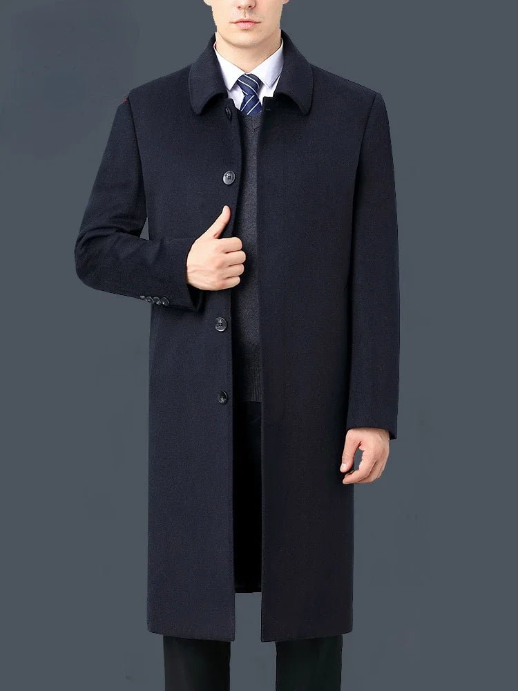 Manteau long homme en cachemire et laine – CLEVI Paris