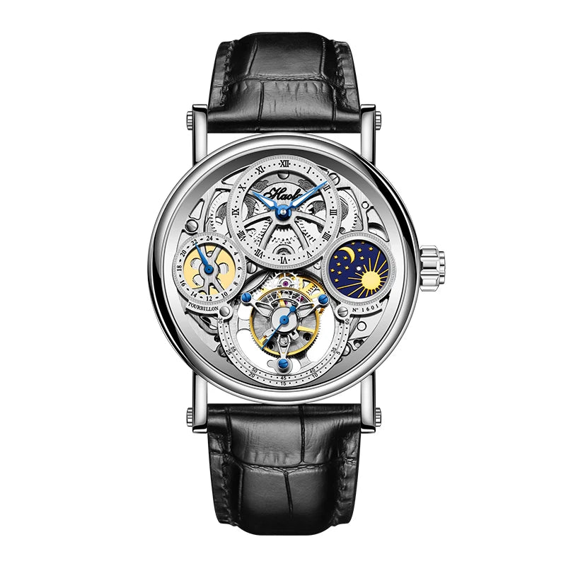 Montre Homme GMT Tourbillon Squelette Haofa Tiangong – CLEVI Paris