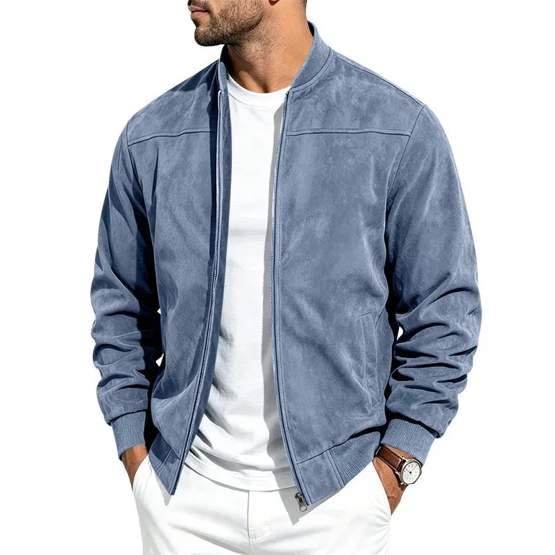 Blouson homme ample zippé à col rond – CLEVI Paris