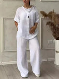 Ensemble femme ample haut et pantalon large – CLEVI Paris