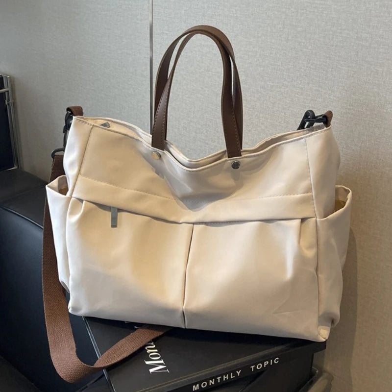 Sac Cabas Femme Nylon Grande Capacité Multi-Poches Léger Casual – CLEVI Paris