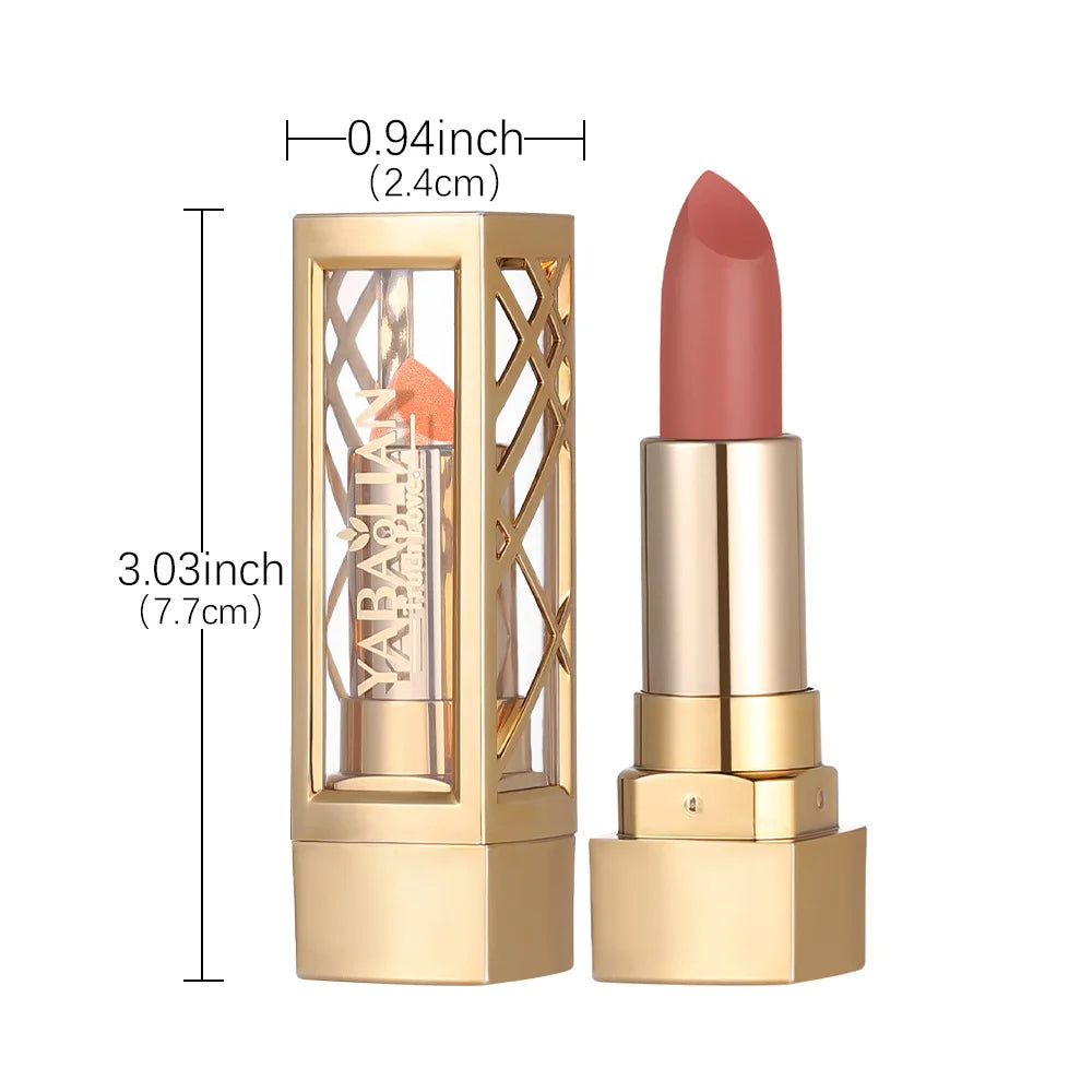 Rouge à Lèvres Mat Crème Longue Tenue Coque Dorée – CLEVI Paris