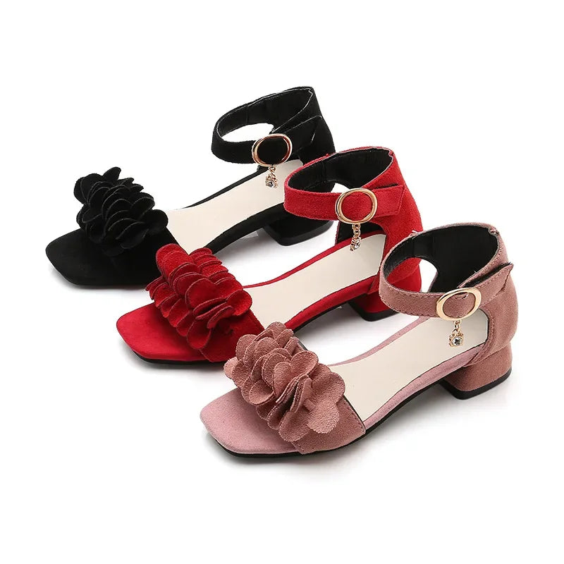 Sandales enfant à fleurs et bout ouvert – CLEVI Paris