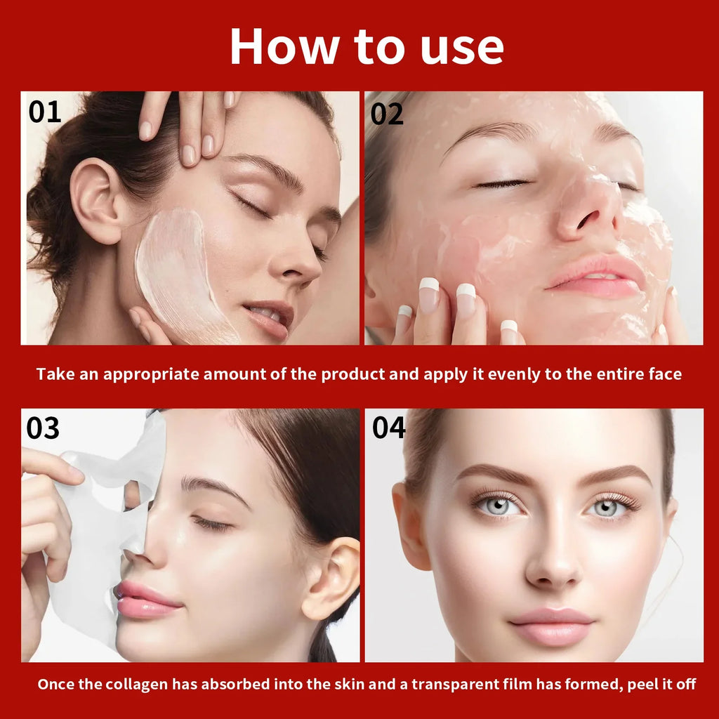 Masque Peel-Off Collagène 670 000ppm jaysuing – Fermeté, Éclat & Glass Skin – CLEVI Paris