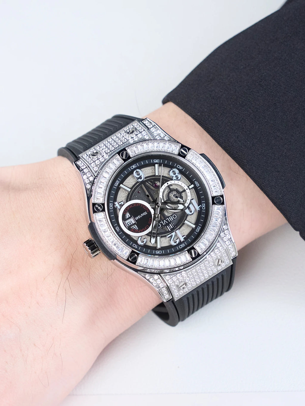 Montre Homme Mécanique Automatique Squelette Saphir 44mm – CLEVI Paris