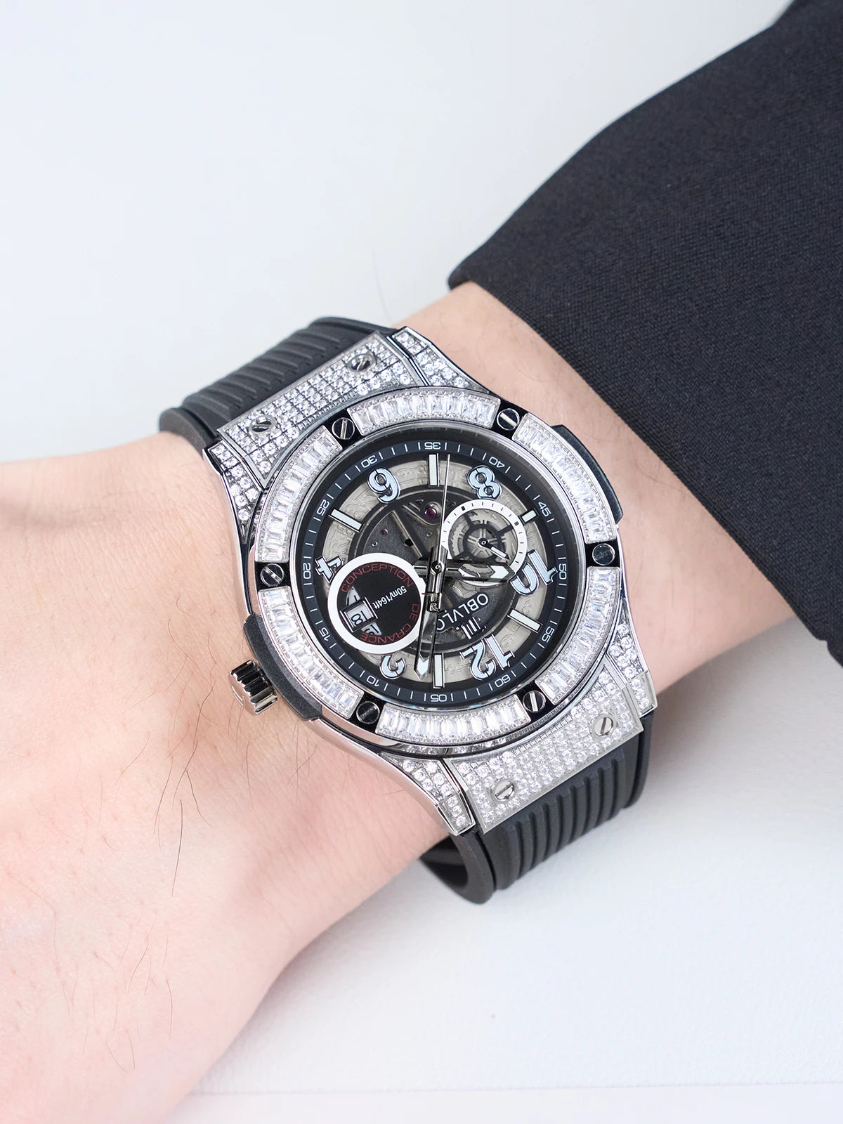 Montre Homme Mécanique Automatique Squelette Saphir 44mm – CLEVI Paris