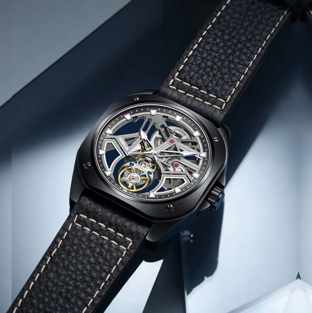 Montre Homme Tourbillon Squelette Aesop – CLEVI Paris