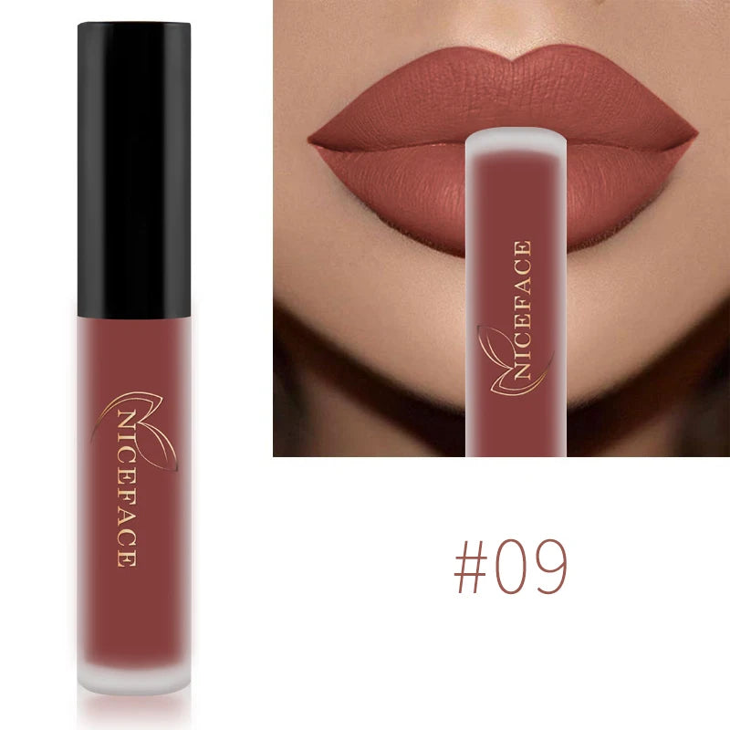 Rouge à Lèvres Liquide Mat Velours QiBest 21 Teintes – CLEVI Paris