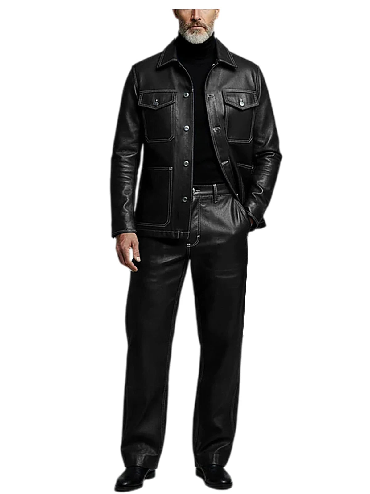 Ensemble Cuir PU Homme 2 Pièces – CLEVI Paris