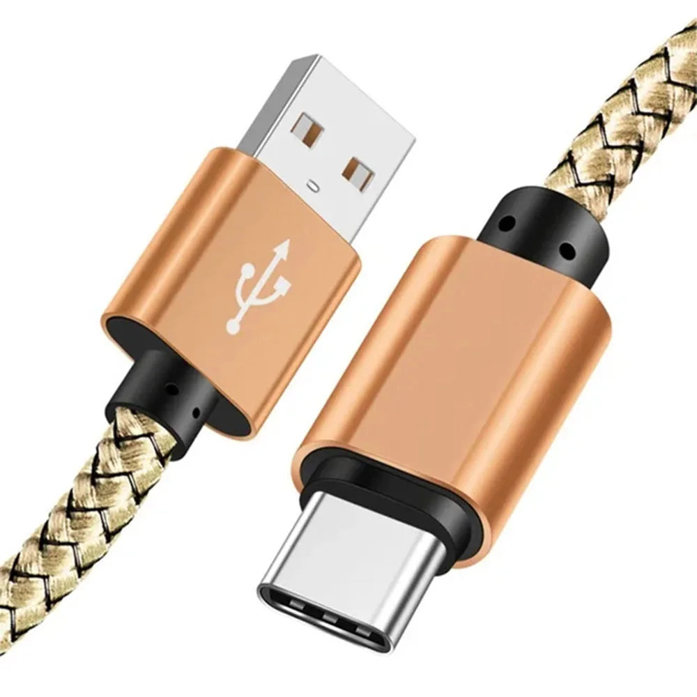 Câble USB-A vers USB-C Nylon Tressé Charge Rapide 1m 2m 3m – CLEVI Paris