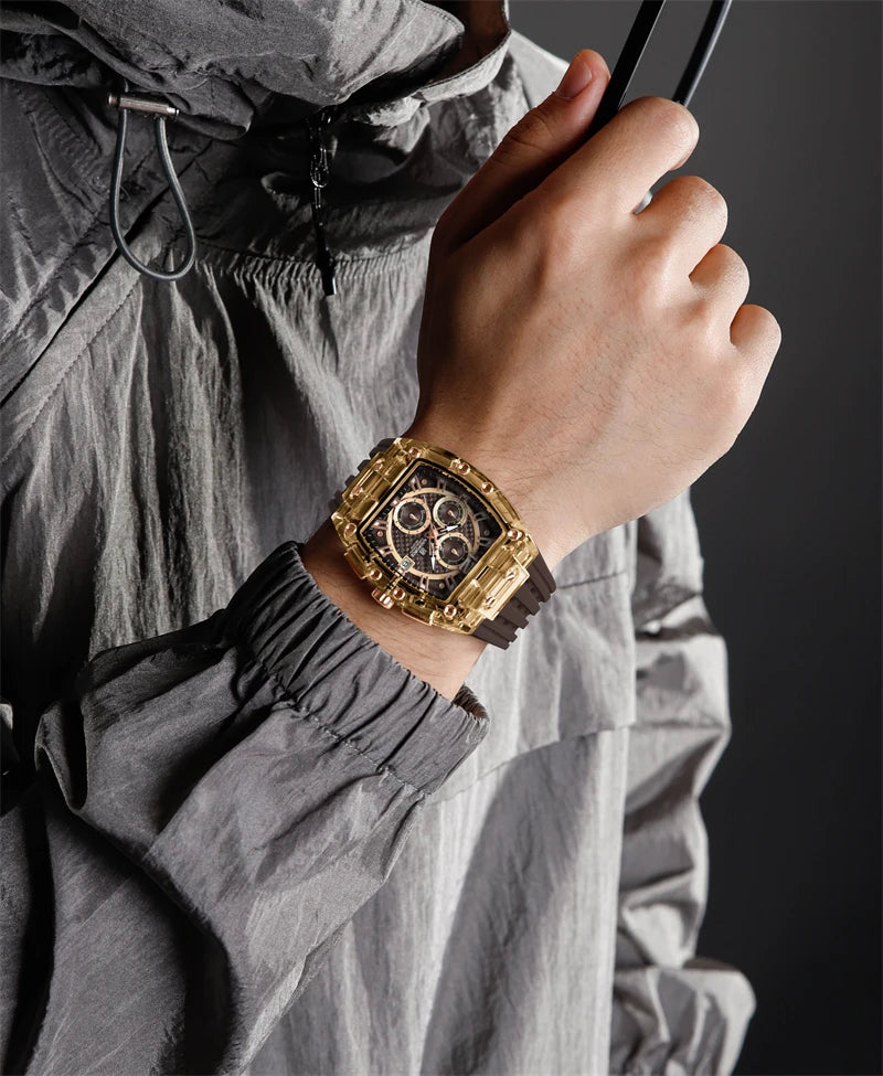 Montre Sport Chronographe NAVIFORCE Homme Silicone 5 Bar – CLEVI Paris
