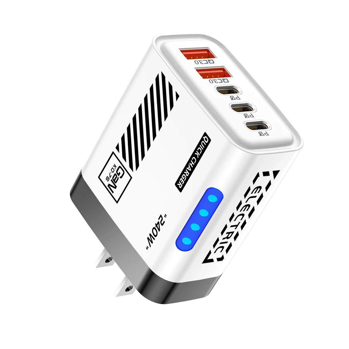 Chargeur GaN 5 Ports 240W USB-C PD Charge Rapide – CLEVI Paris